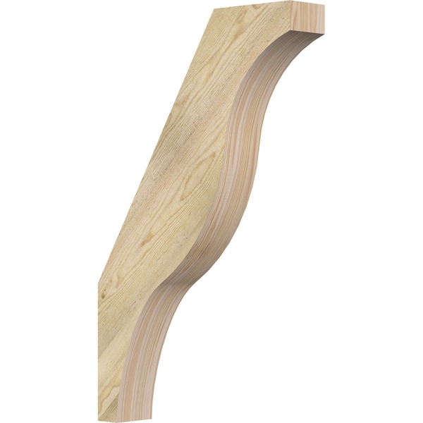 Ekena Millwork 4"W x 20"D x 32"H Funston Rough Sawn Knee Brace, Douglas Fir BRC04X20X32FST00RDF - main